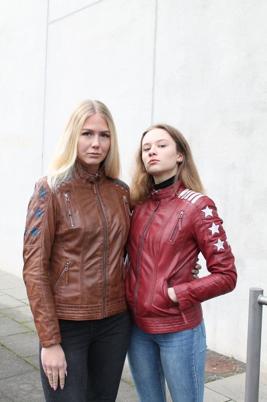 Unleash Your Inner Star: The Red Leather Biker Jacket