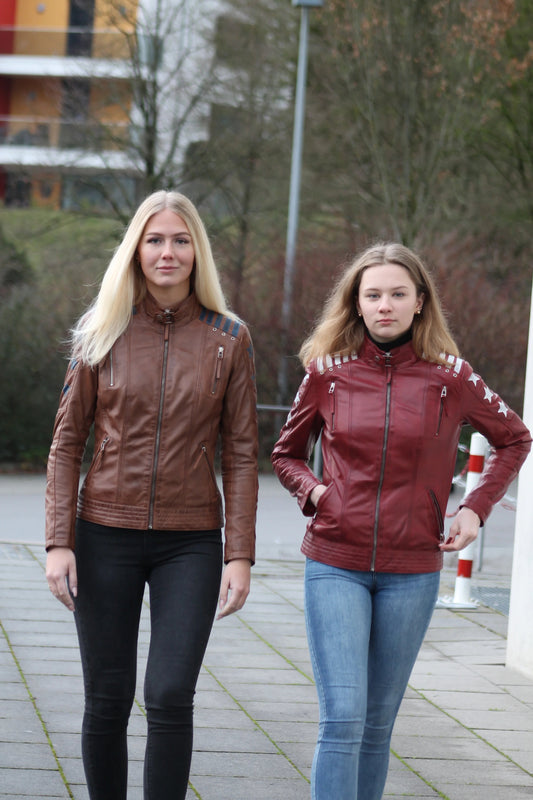 Unleash Your Inner Star: The Red Leather Biker Jacket